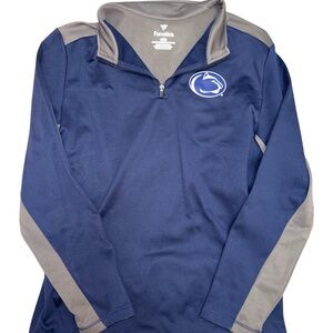 Fanatics Penn State Navy and Gray Quarter-Zip Pullover